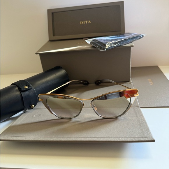 DITA X DITA VON TEESE DTS 522 03 14K GOLD AND BLACK PALLADIUM NWT - Picture 11 of 12